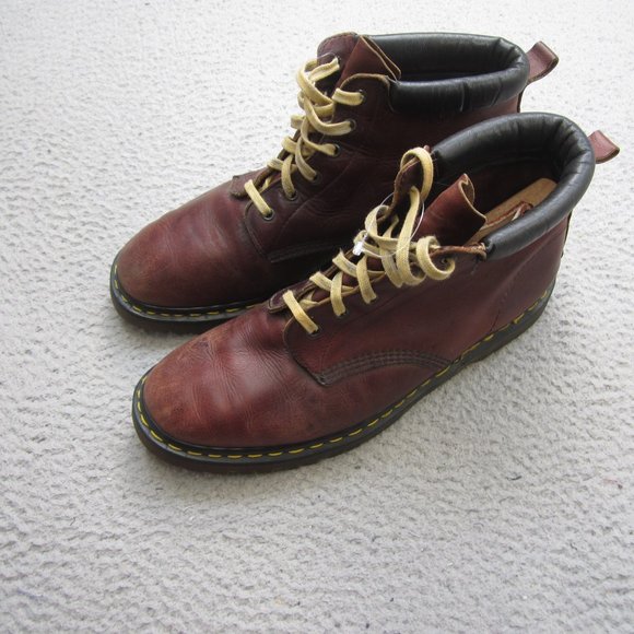 Dr Doc Martens Boots Mens Size 12 Red Leather The Original Chukka Ankle England main image 16